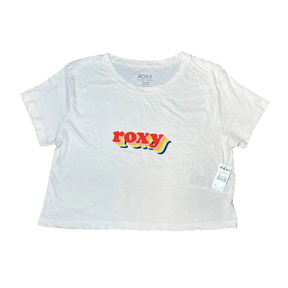 Roxy Beige Boxy Crop Top Ladies Medium NWT